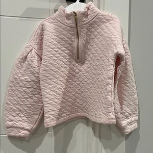 Janie & Jack quilted half zip sweatshirt, size 6